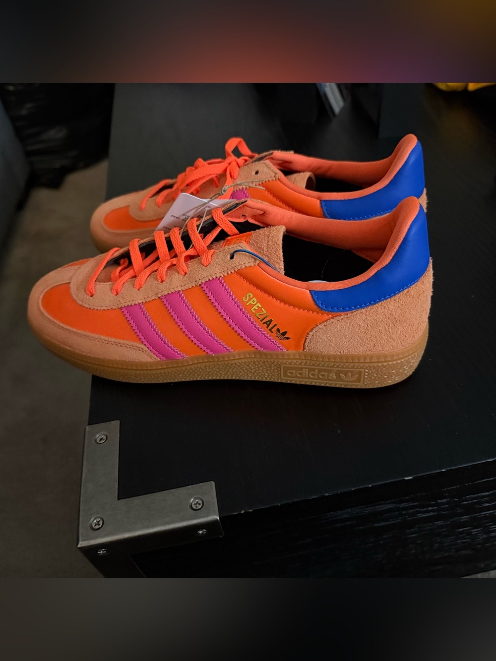 Brand New with Tag Adidas Orange & Pink Handball Spezial Retro Suede Sneaker - Picture 9 of 10